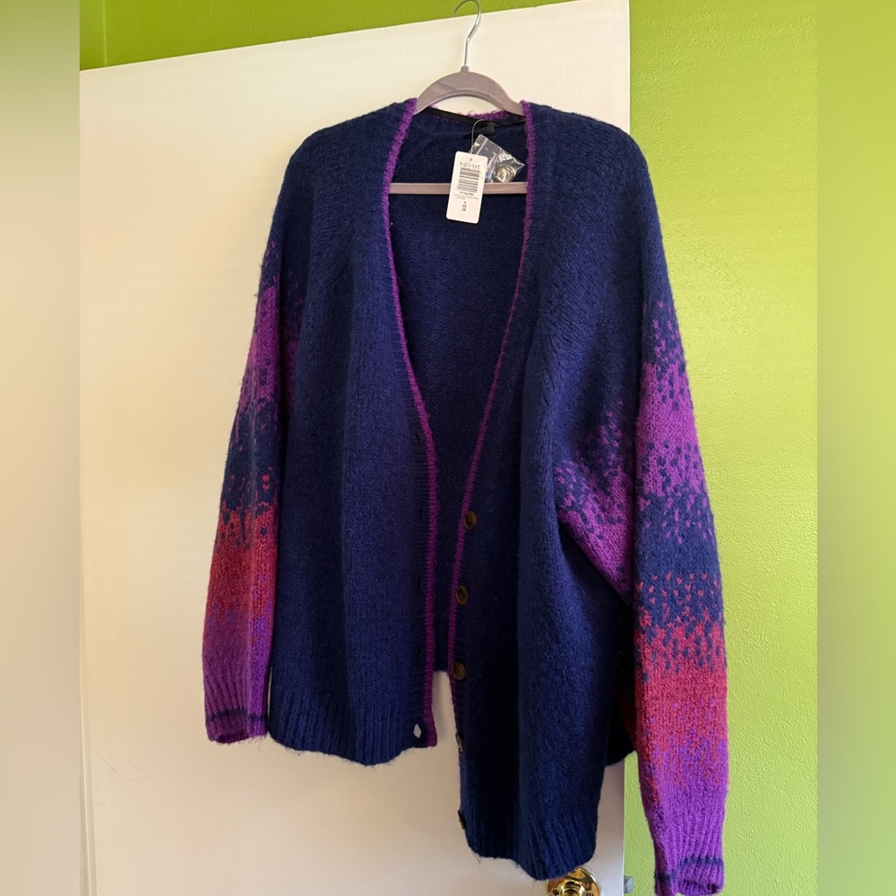 Torrid Navy and Purple Women's Cardigan Sweater